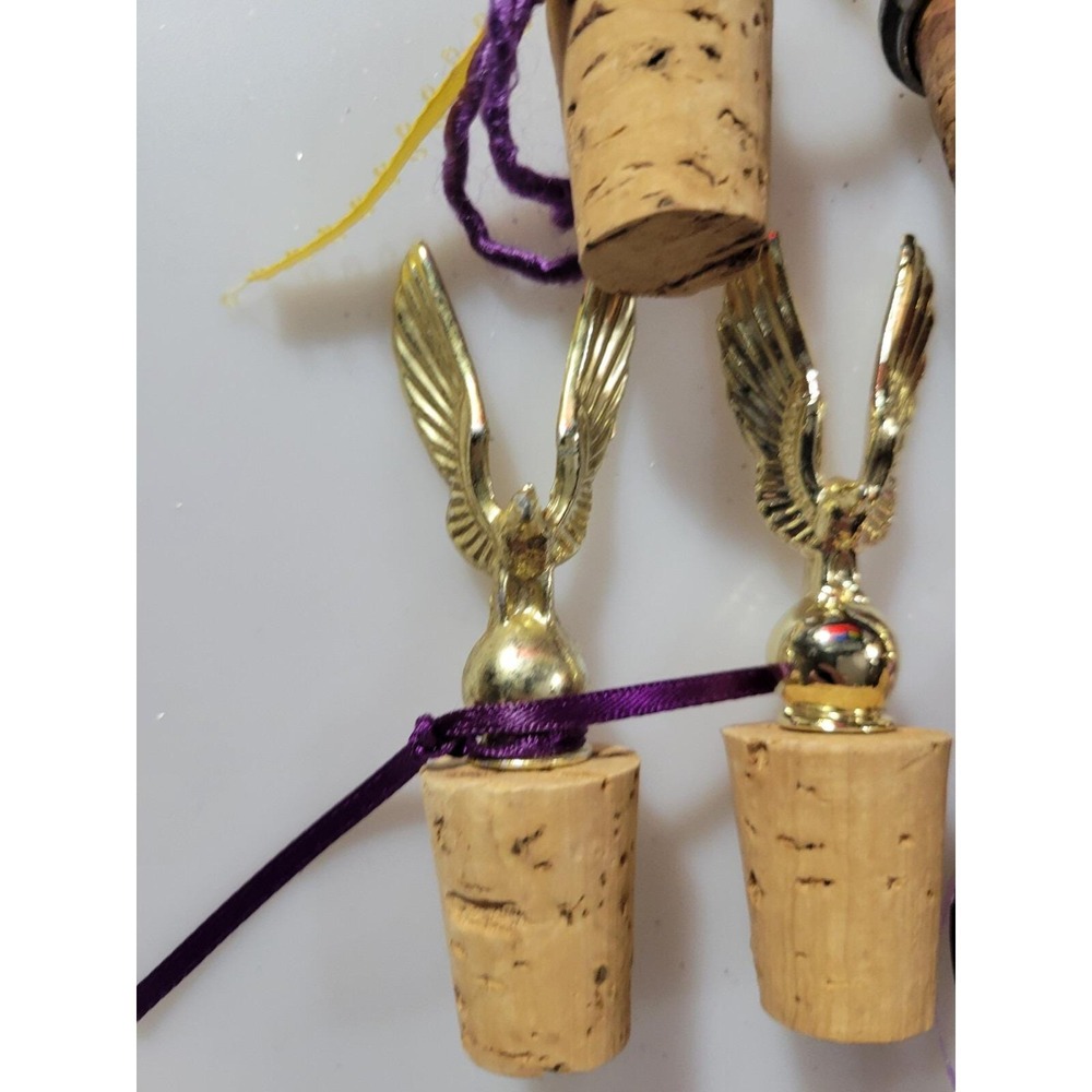 Eagle Hawk Scottish Terrier Cork Bottle Stoppers 5pc Set Collectible Wine Gift - Picture 3 of 5